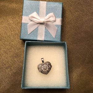 Sterling silver heart locket pendant